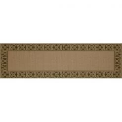Art Carpet 29649 3 x 9 ft. Plymouth Collection Conversing Flat Woven Indoor & Outdoor Area Rug Runner; Beige