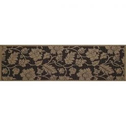 Art Carpet 30638 3 x 9 ft. Plymouth Collection Esplanade Flat Woven Indoor & Outdoor Area Rug Runner; Black