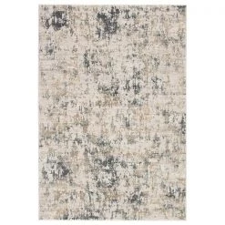 Jaipur Living RUG142769 Arvo Abstract Power Loomed Round Area Rug; White & Dark Gray - 8 x 8 ft.