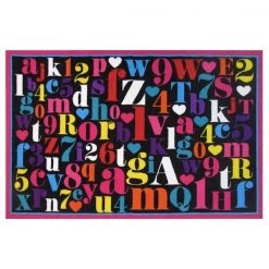 Fun Rug FT-60 3958 Alphabet Childrens Area Rug; Multi-Color - 39 x 58 in.