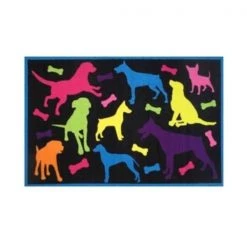 Fun Rug FT-520 3958 Bow Wow Rug; Multi-Color - 39 x 58 in.