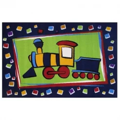 Fun Rug FT-527 3958 39 x 58 in. Fun Time-Choo Choo Train Kids Rugs