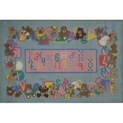 Fun Rug TSC-057 0573 5x 7.3 in. Supreme Teddies & Letters Grey Area Rug