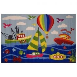 Fun Rug FT-13 1929 19 x 29 in. Fun Time Marin a Area Rug; Multi-Color