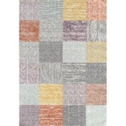 Lbaiet CH122M57 5 x 7 ft. Chelsea Collection Power Loom Machine Made Madison Multicolored Plaid Rectangle Rug