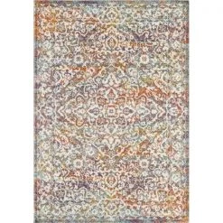 Lbaiet RY829M57 5 x 7 ft. Railay Collection Power Loom Machine Made Paige Multicolor Traditional Rectangle Rug