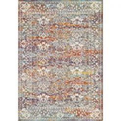 Lbaiet RY120M57 5 x 7 ft. Railay Collection Power Loom Machine Made Elsa Multicolor Traditional Rectangle Rug