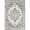 Lbaiet LP129W57 5 x 7 ft. Lapland Collection Power Loom Machine Made Daisy White Oriental Rectangle Rug