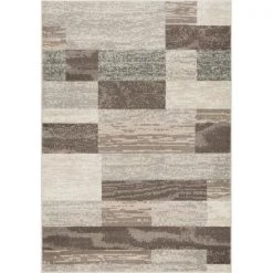 Lbaiet MN306U57 5 x 7 ft. Mindoro Serena Striped Rug; Brown