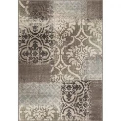 Lbaiet MN230U57 5 x 7 ft. Mindoro Chrissy Distressed Rug; Brown