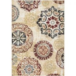 Lbaiet RS412R81 8 x 10 ft. Roswell Brielle Mid-Century Rug; Red