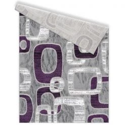 Back2Basics Emberly Geometric Rug; Purple - 2 x 6 ft.