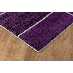 L Baiet SL973Z46 Verena Geometric Rug; Purple - 4 x 6 ft.