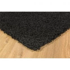 L Baiet BW542C46 Alora Shag Rug; Black - 4 x 6 ft.