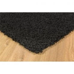 L Baiet BW542C81 Alora Shag Rug; Black - 8 x 10 ft.