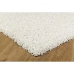 L Baiet BW562W23 Jenny Shag Rug; White - 2 x 3 ft.