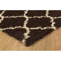 L Baiet BW233U23 Anabelle Shag Rug; Brown - 2 x 3 ft.