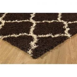 L Baiet BW233U81 Anabelle Shag Rug; Brown - 8 x 10 ft.