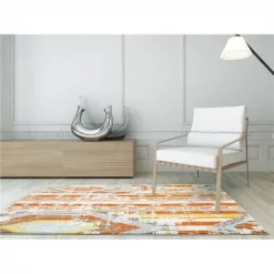 L Baiet HN831V46 Ava Boho Rug; Orange - 5 x 7 ft.