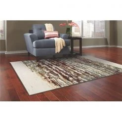 L Baiet RS711M46 Iris Modern Rug; Multi Color - 4 x 6 ft.