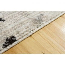 L Baiet DN870B26 Quinn Floral Rug; Grey - 2 x 6 ft.