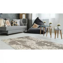 L Baiet DR496E57 5 x 7 ft. Tessa Traditional Rug; Beige