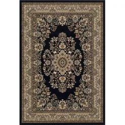 L-Baiet AK289C81 8 x 10 ft. Madeleine Oriental Rug; Black