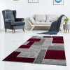 Lbaiet SL973R57 Red Verena Geometric 5 x 7 ft. Rectangle Area Rug; Red & Gray -Rugs&Mats Official Shop Unbeatablesale20Inc LBET537xx650xxc91007