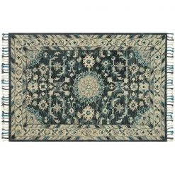 Loloi Rugs Loloirugs ZHARZR-02TEGY5076 Zharah Transitional Area Rug; Teal And Grey - 5 ft. x 7 ft. 6 in.