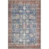 Loloi Rugs LORELQ-01BBBK160S 1 ft. 6 in. x 1 ft. 6 in. Loren Hand Knotted Rug; Blue & Brick -Rugs&Mats Official Shop Unbeatablesale20Inc LLRG11309xx650xxcba954