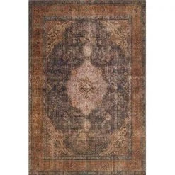 Loloi Rugs LORELQ-02PLML2339 2 ft. 3 in. x 3 ft. 9 in. Loren Hand Knotted Rug; Plum & Multi