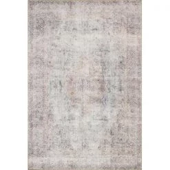Loloi Rugs LORELQ-04SISL2676 2 ft. 6 in. x 7 ft. 6 in. Loren Hand Knotted Rug; Silver & Slate