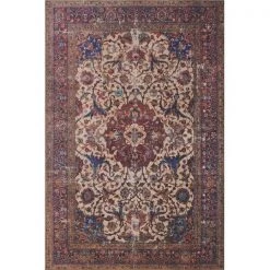 Loloi Rugs LORELQ-11SAML2339 2 ft. 3 in. x 3 ft. 9 in. Loren Hand Knotted Rug; Sand & Multi