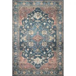 Loloi Rugs SKYESKY-08DEBK160S 1 ft. 6 in. x 1 ft. 6 in. Skye Area Rug - Denim & Brick