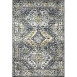 Loloi Rugs SKYESKY-09GTSI3656 3 ft. 6 in. x 5 ft. 6 in. Skye Area Rug - Graphite & Silver