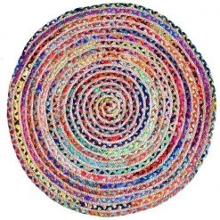 Loloi Rugs SKYESKY-12OCML600R 6 x 6 ft. Skye Power Loomed Traditional Round Rug; Ocean & Multi Color