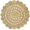 LR Resources NATUR50134NAT40RD 4 ft. Natural Jute Round Area Rug; Natural -Rugs&Mats Official Shop Unbeatablesale20Inc LRR2808xx650xx4dfec3