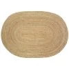 LR Resources NATUR12036NGY79OV 7 ft. 9 in. Natural Jute Oval Area Rug; Natural & Gray
