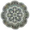 LR Home DAZZL54076GRN60RD Dazzle Fantastic Floret Round Indoor Area Rug; Green - 6 x 6 ft. -Rugs&Mats Official Shop Unbeatablesale20Inc LRR3613xx650xx243564
