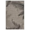 LR Home CAPTI81016BEL5070 5 x 7 ft. Captiva Shaded Palms Indoor & Outdoor Area Rug; Beige & Black