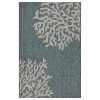 LR Home CAPTI81022BGR5070 5 x 7 ft. Captiva Andros Reef Indoor & Outdoor Area Rug; Blue & Gray