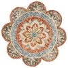 LR Resources DAZZL54091RUS60RD Dazzle Floral Round Indoor Area Rug - Rust -Rugs&Mats Official Shop Unbeatablesale20Inc LRR4046xx650xxbdb871