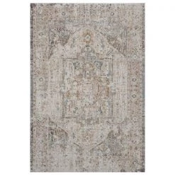 LR Resources ANTIQ81451CRM537A Faded Turkish Rectangle Area Rug - Cream