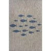 LR Resources CATAL81505GNY5070 Aquatic Rectangle Indoor & Outdoor Area Rug Gray & Navy - 5 x 7 ft. -Rugs&Mats Official Shop Unbeatablesale20Inc LRR4367xx650xxc20b52