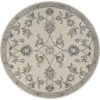 LR Resources VICTO81581IVO4ARD 4 ft. x 10 in. Round Mirroring Floral Bloom Area Rug; Ivory & Blue -Rugs&Mats Official Shop Unbeatablesale20Inc LRR4595xx1200xx48e7e4