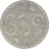 LR Resources VICTO81583GRY73RD 7 ft. x 3 in. Round Traditional Botanical Area Rug; Light Gray & Blue -Rugs&Mats Official Shop Unbeatablesale20Inc LRR4600xx650xxd95f9e