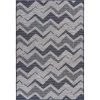 LR Resources RETRE81607SBL5070 Zig Zag Geometric Indoor & Outdoor Rug; Gray & Navy