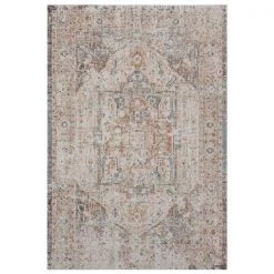 LR Resources ANTIQ81451CRM2040 Faded Turkish Area Rug; Cream