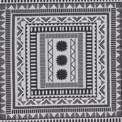LR Resources VOGUE99132MLT5070 Centering Geometric Chindi Area Rug; Multi Color