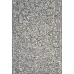 LR Resources JUNIP81571SGR5070 5 x 7 ft. Dazed Floral Escape Indoor Area Rug; Silver Gray